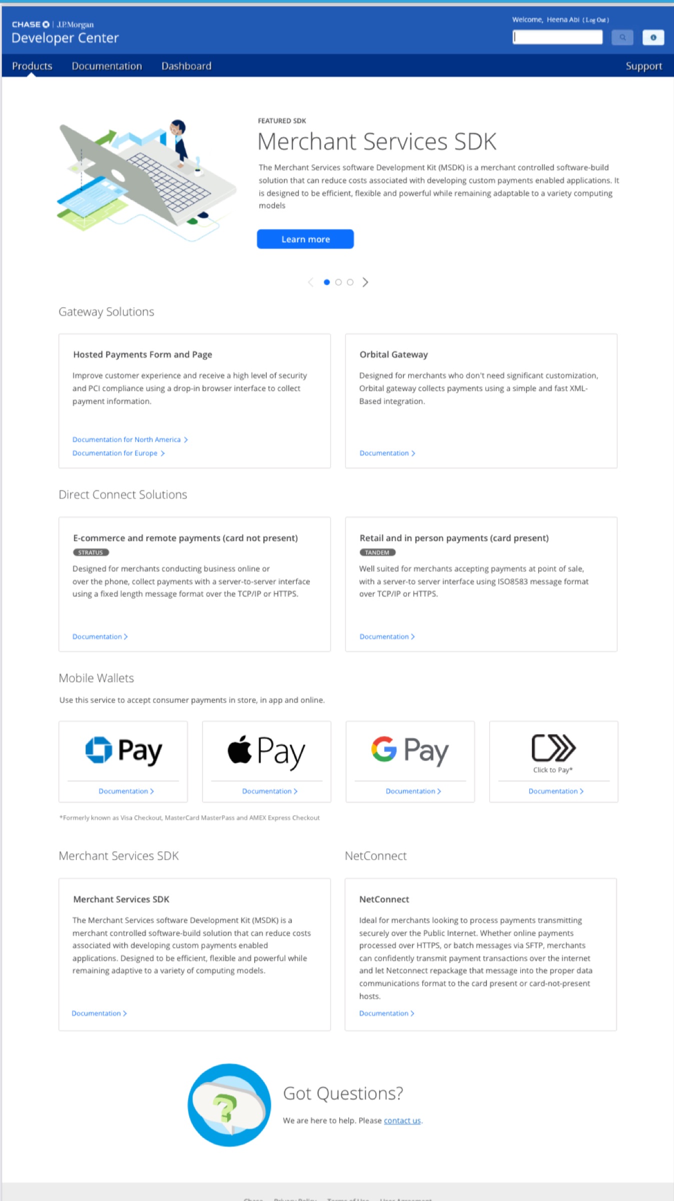 Dev Center redesign — web