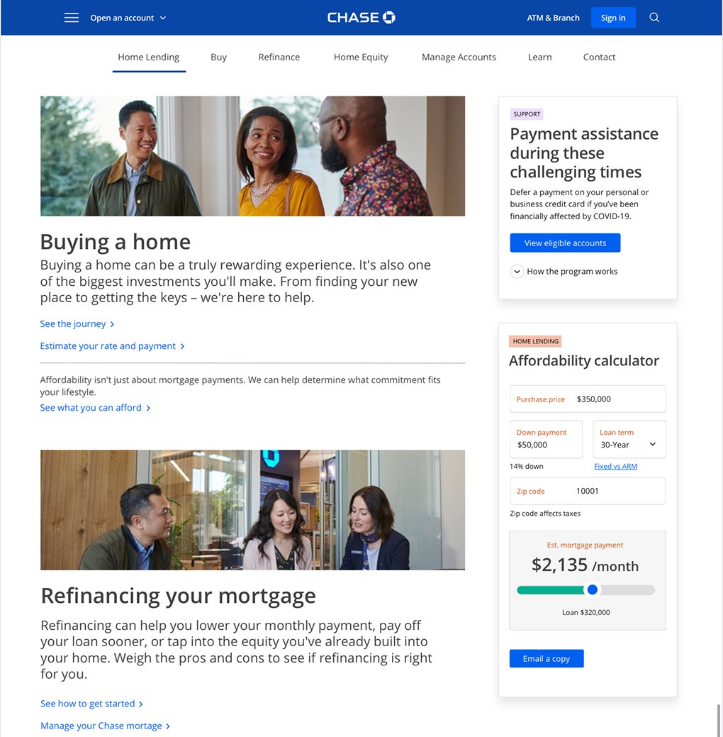 Marketing pages built on the content system
